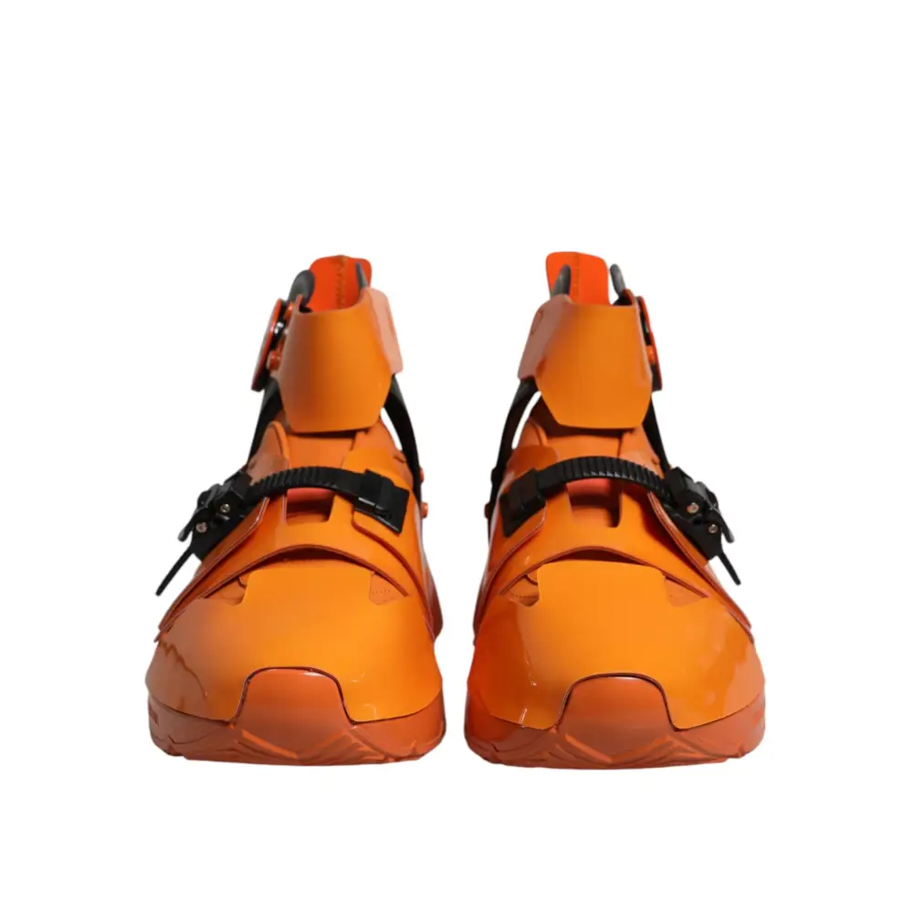 Dolce & Gabbana Orange Multi Panel klobige High Top Turnschuhe Schuhe - EU44/US11