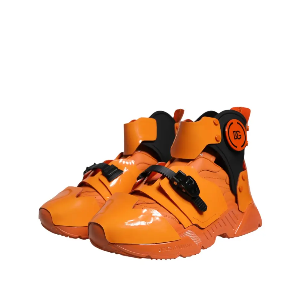 Dolce & Gabbana Orange Multi Panel klobige High Top Turnschuhe Schuhe - EU44/US11