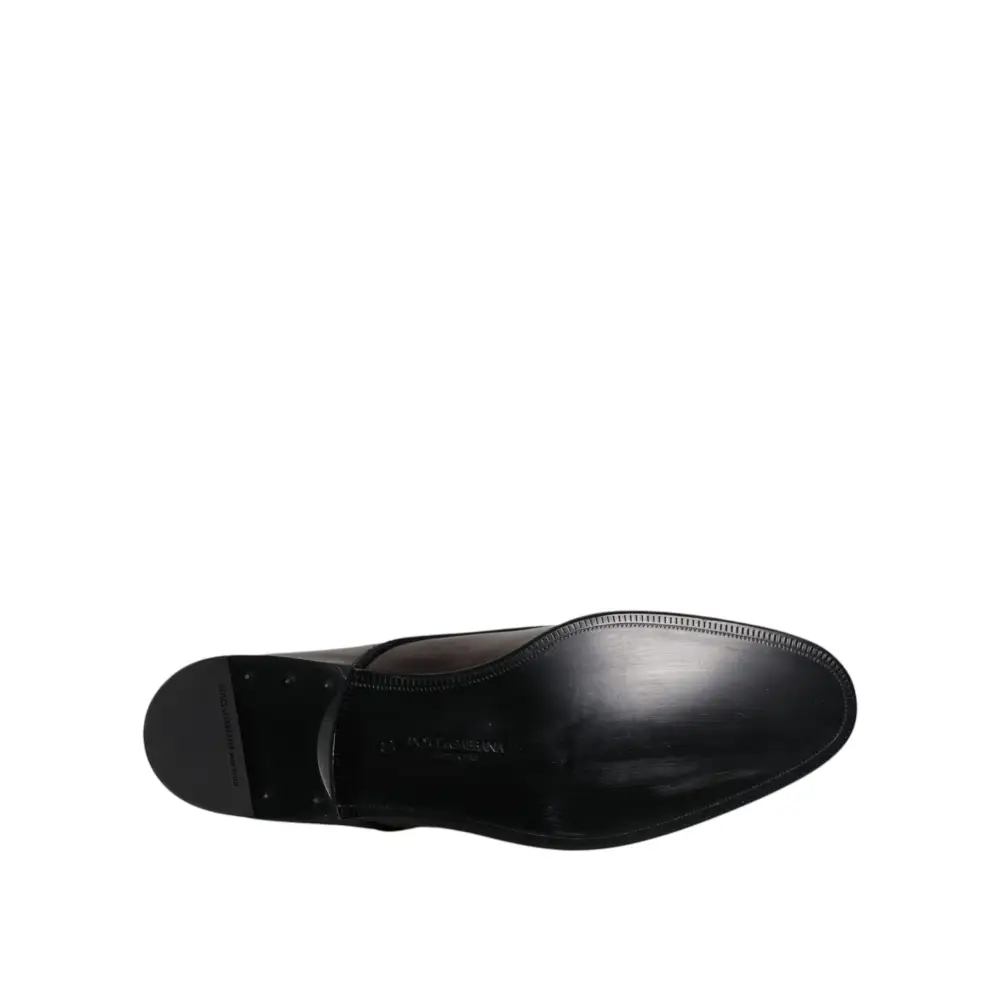 Dolce & Gabbana Peacock Lackleder Derby Männer Kleid Schuhe - EU44/US11