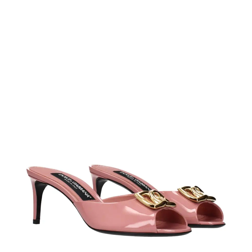 Dolce & Gabbana Pinke Leder-Stilettosandalen - EU36/US6