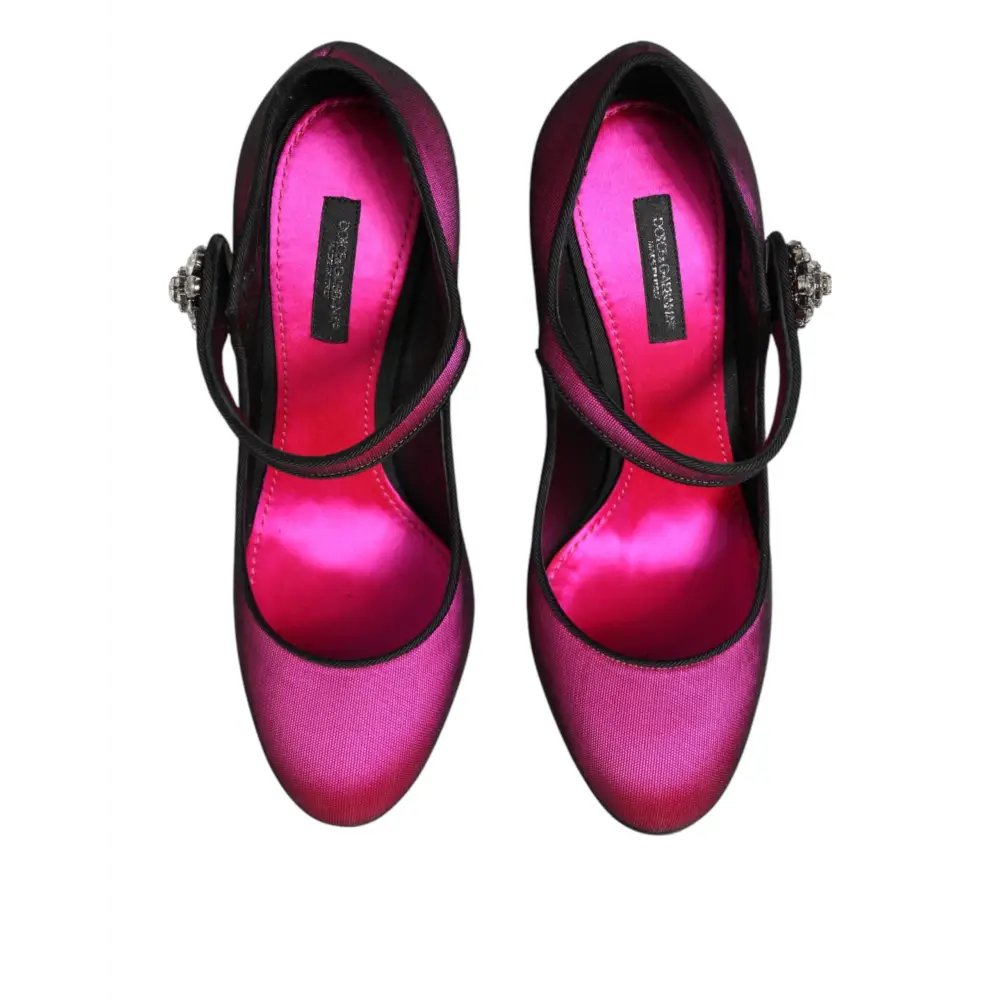 Dolce & Gabbana Pinke Strass Mary Janes Pumps - EU36/US5.5