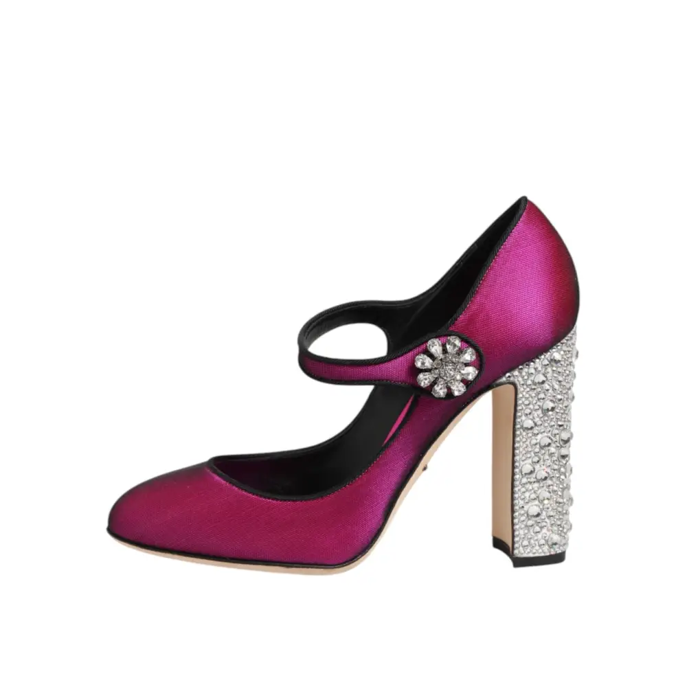 Dolce & Gabbana Pinke Strass Mary Janes Pumps - EU36/US5.5