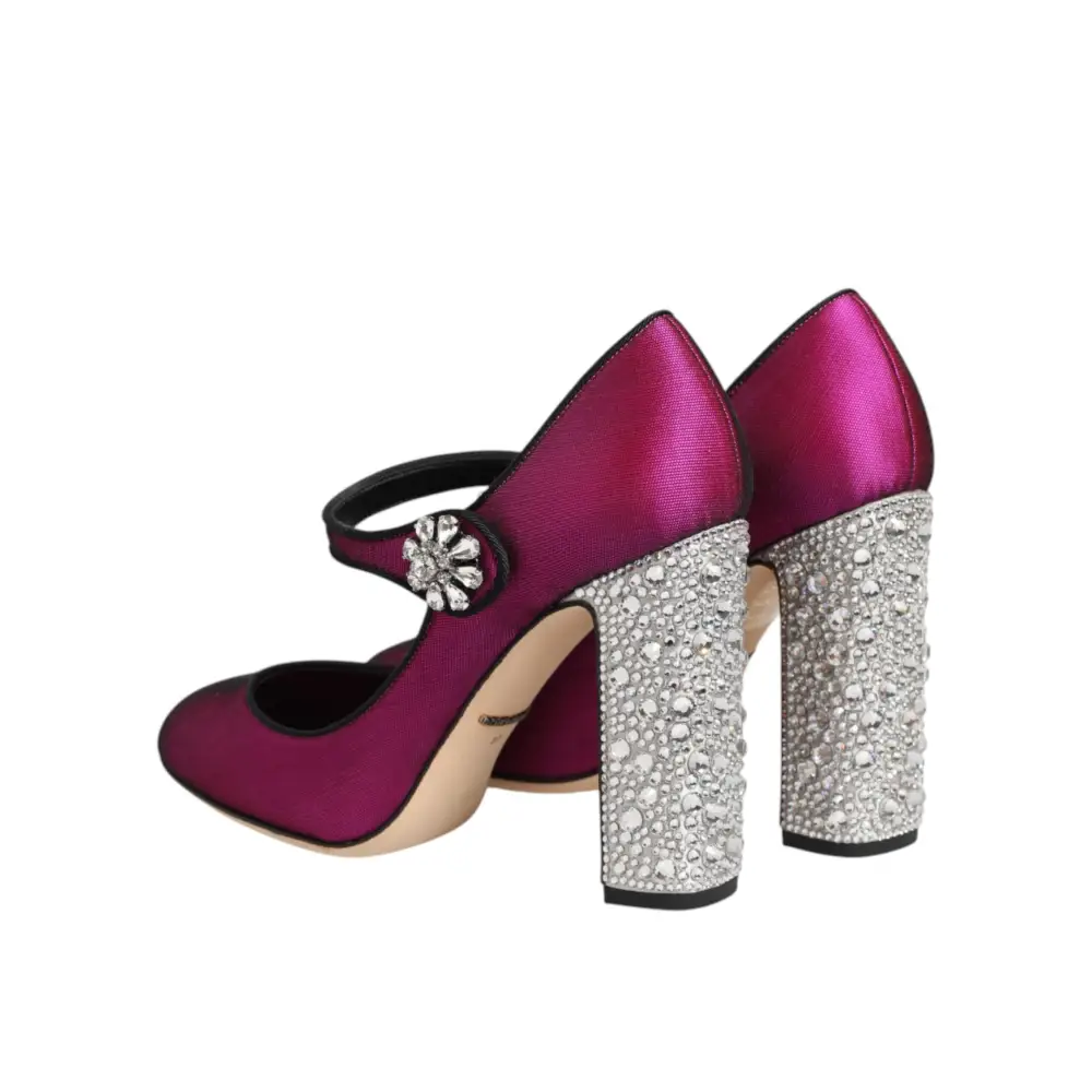 Dolce & Gabbana Pinke Strass Mary Janes Pumps - EU36/US5.5