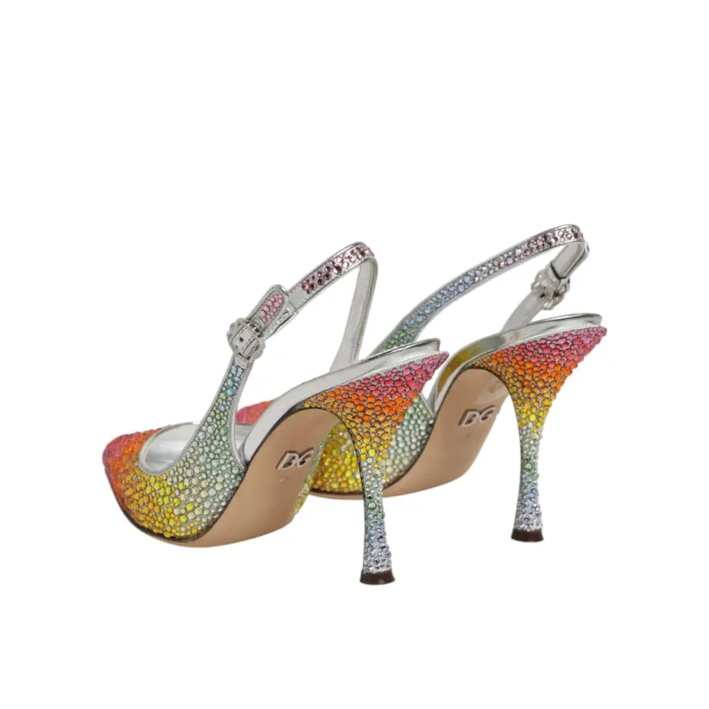 Dolce & Gabbana Pumps mit Pailletten und Fersenriemen in Multicolor