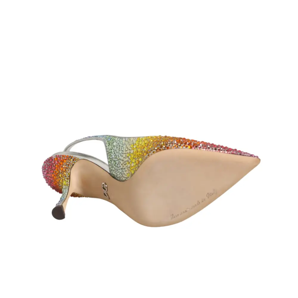 Dolce & Gabbana Pumps mit Pailletten und Fersenriemen in Multicolor
