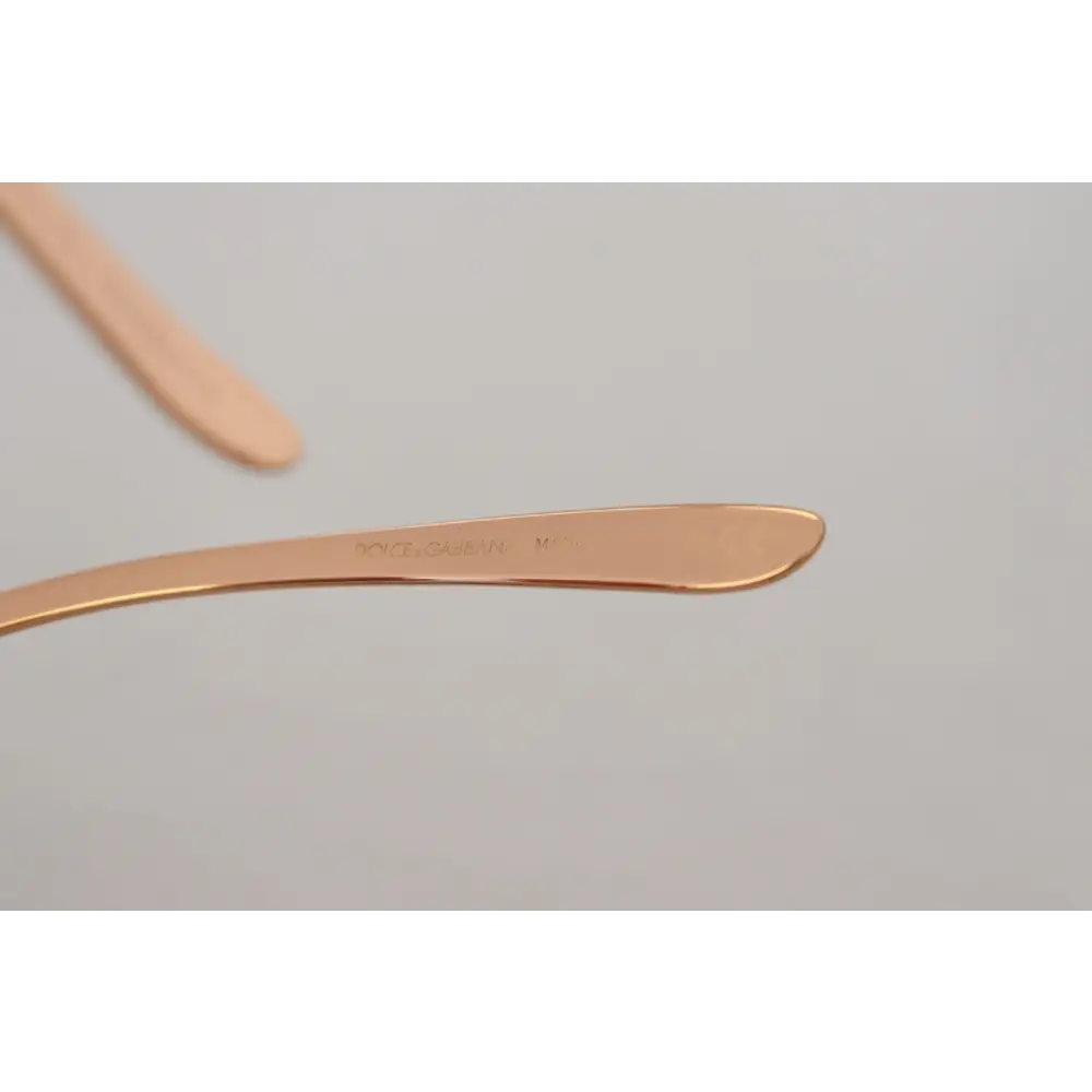 Dolce & Gabbana Rosa Gold Rose Paillettenstickerei DG2202 Sonnenbrille