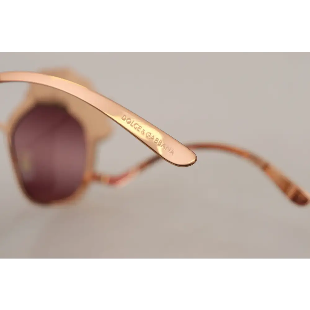 Dolce & Gabbana Rosa Gold Rose Paillettenstickerei DG2202 Sonnenbrille