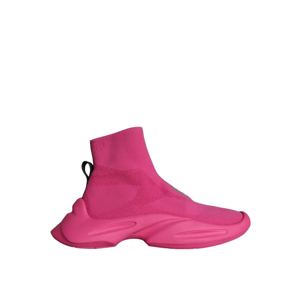 Dolce & Gabbana Rosa Logo Print Slip On Socken Turnschuhe Schuhe - EU44/US11