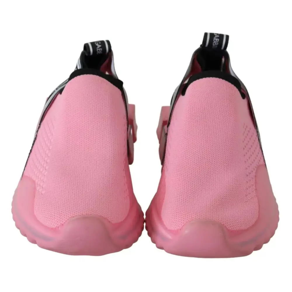 Dolce & Gabbana Rosa Low Top Sorrento Sneakers Slip On Freizeitschuhe