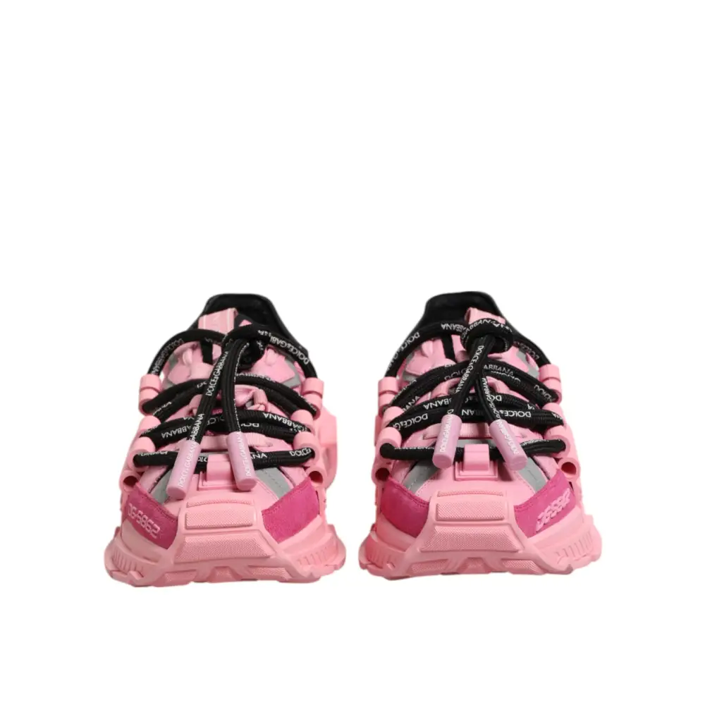 Dolce & Gabbana Rosa Low Top Space Frauen Turnschuhe Schuhe