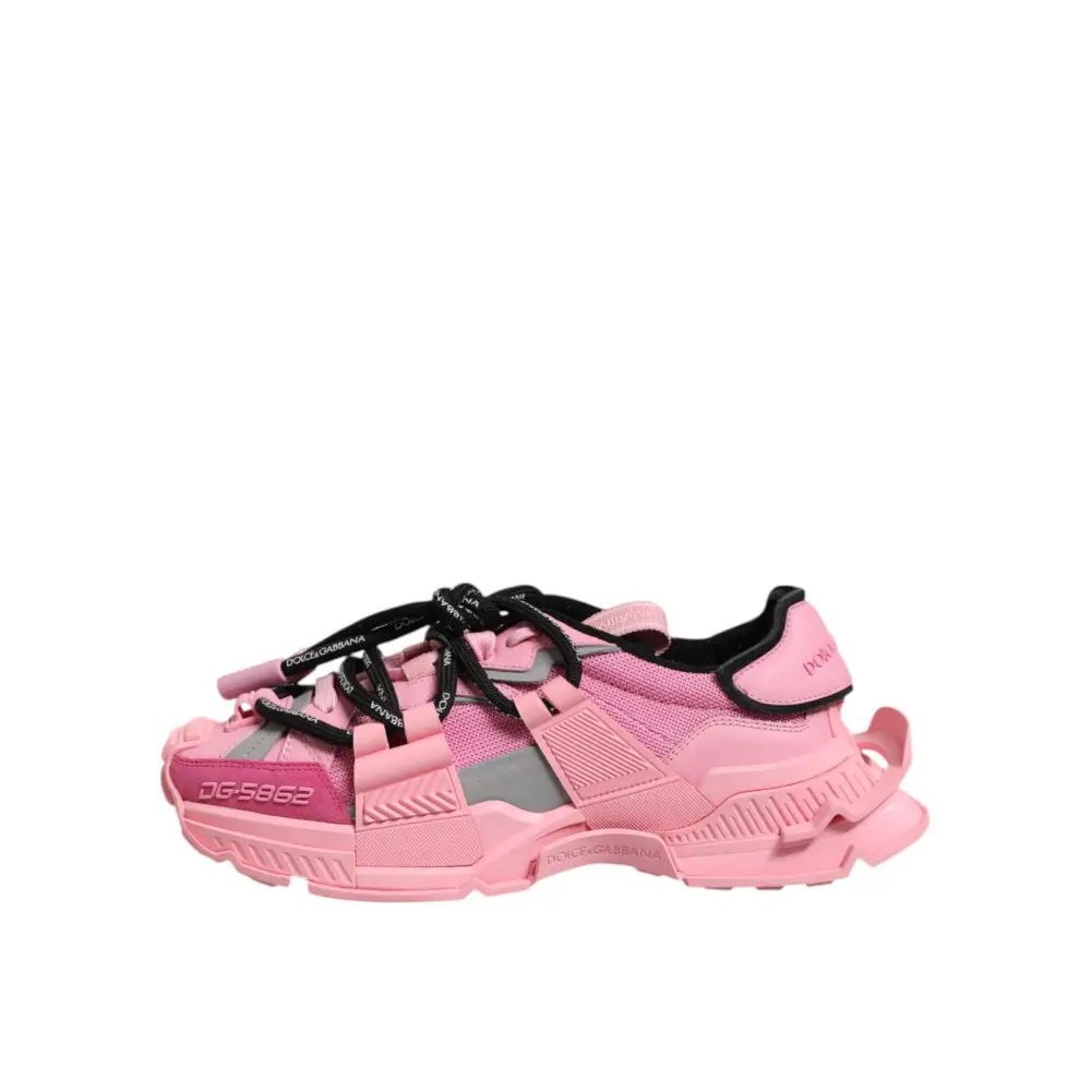 Dolce & Gabbana Rosa Low Top Space Frauen Turnschuhe Schuhe