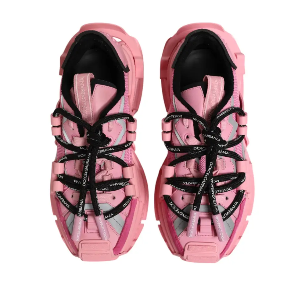 Dolce & Gabbana Rosa Low Top Space Frauen Turnschuhe Schuhe