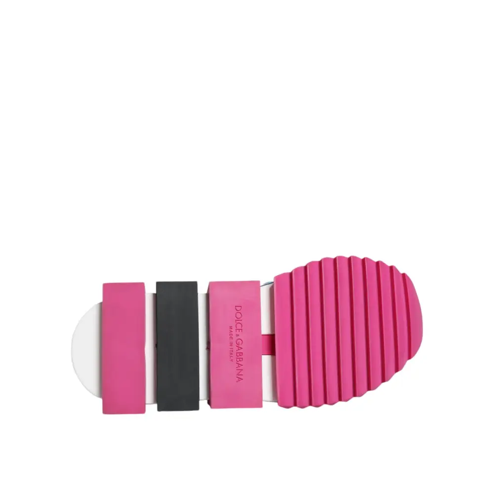 Dolce & Gabbana Rosa Sorrento Kristalle Low Top Turnschuhe Schuhe - EU37/US7