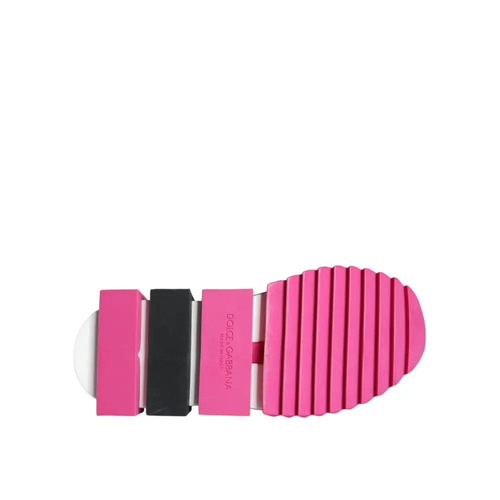 Dolce & Gabbana Rosa Sorrento Kristalle Low Top Turnschuhe Schuhe