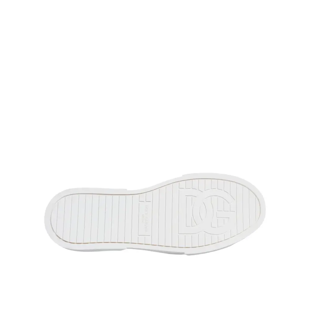 Dolce & Gabbana Rosa Weiß Canvas Logo Low Top Turnschuhe Schuhe - EU39/US8.5