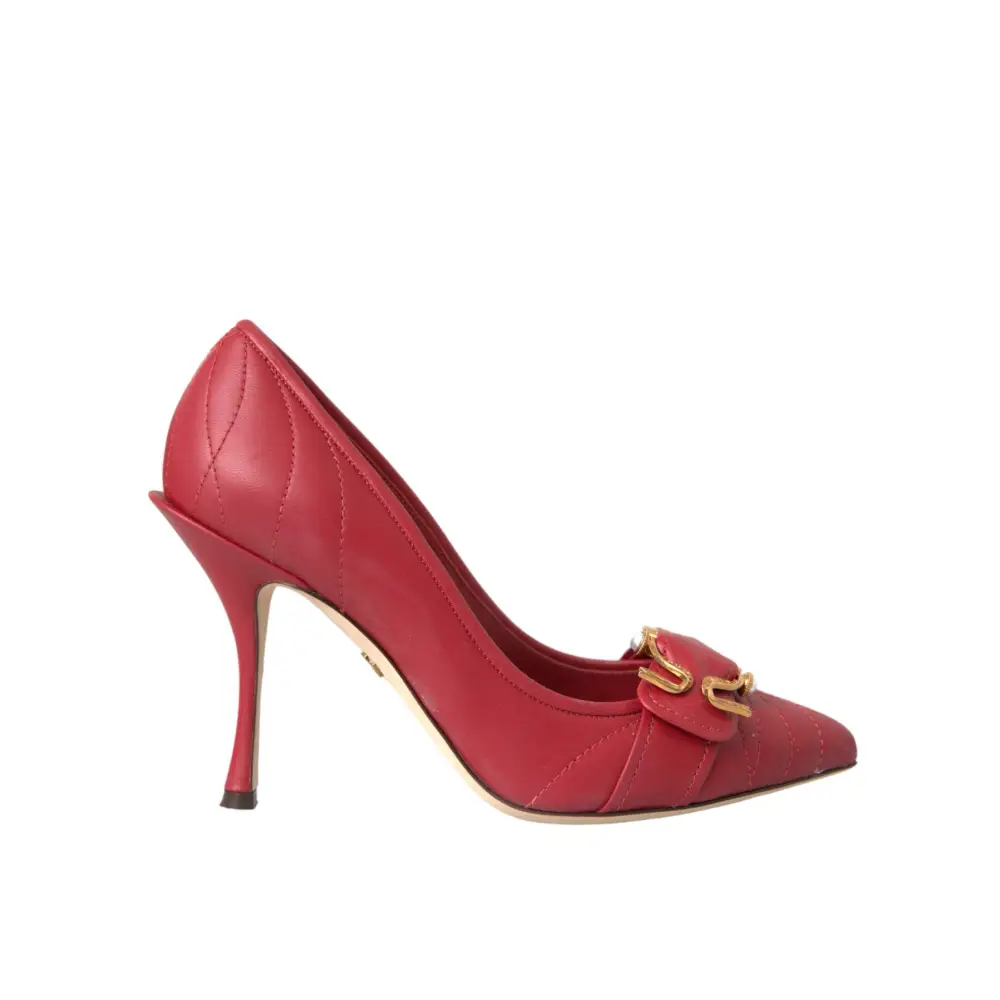 Dolce & Gabbana Rot Devotion Leder Heels Pumps Schuhe - EU36/US5.5