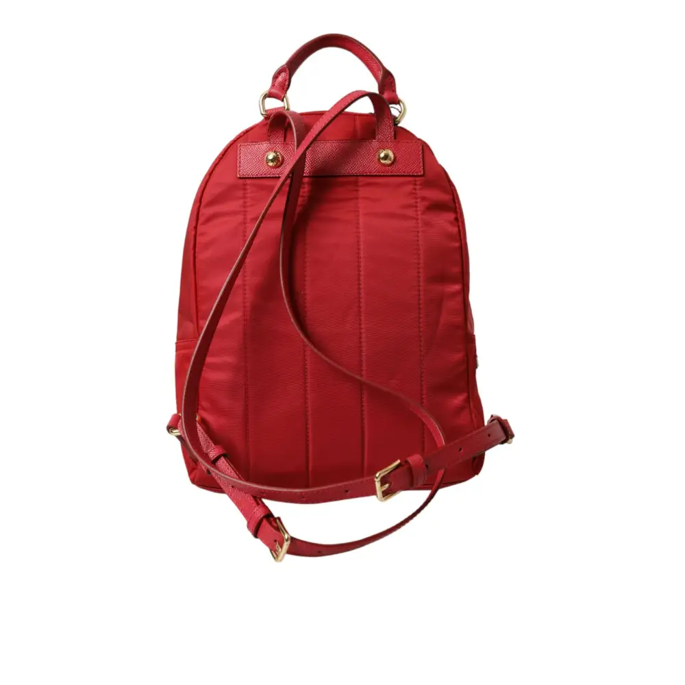 Dolce & Gabbana Rot #DGFAMILY Verschönerter Rucksack VULCANO Tasche