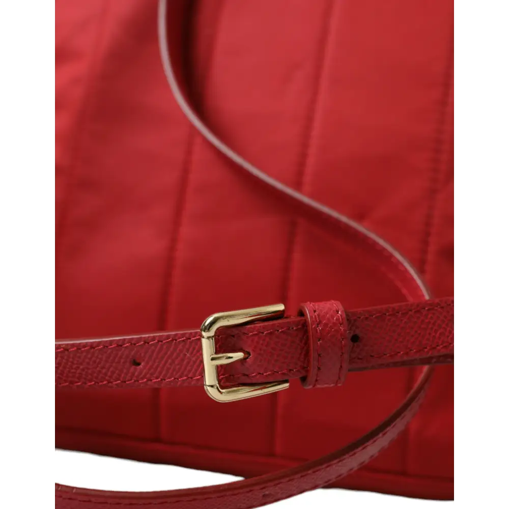 Dolce & Gabbana Rot #DGFAMILY Verschönerter Rucksack VULCANO Tasche