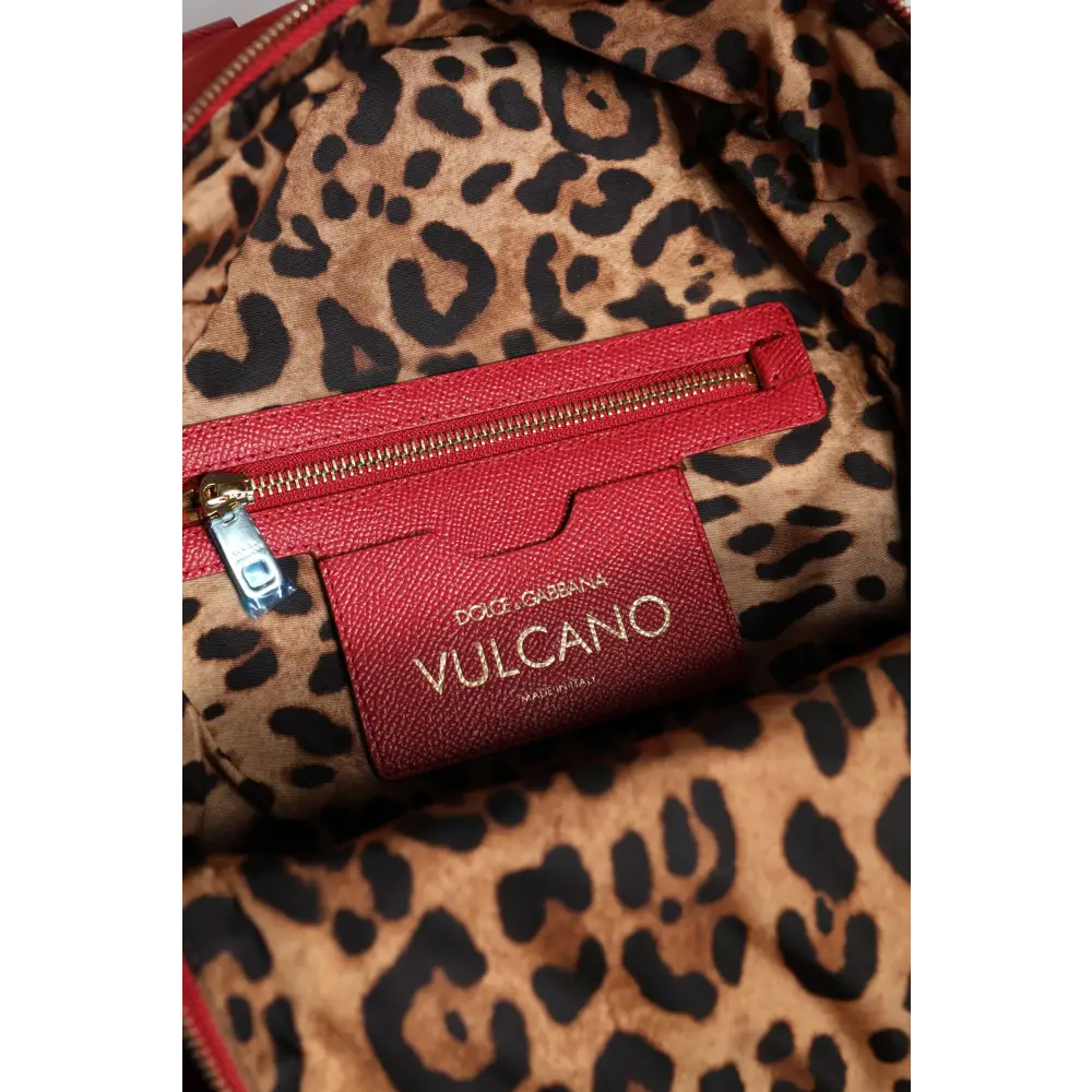 Dolce & Gabbana Rot #DGFAMILY VULCANO Verschönerung Rucksack Tasche