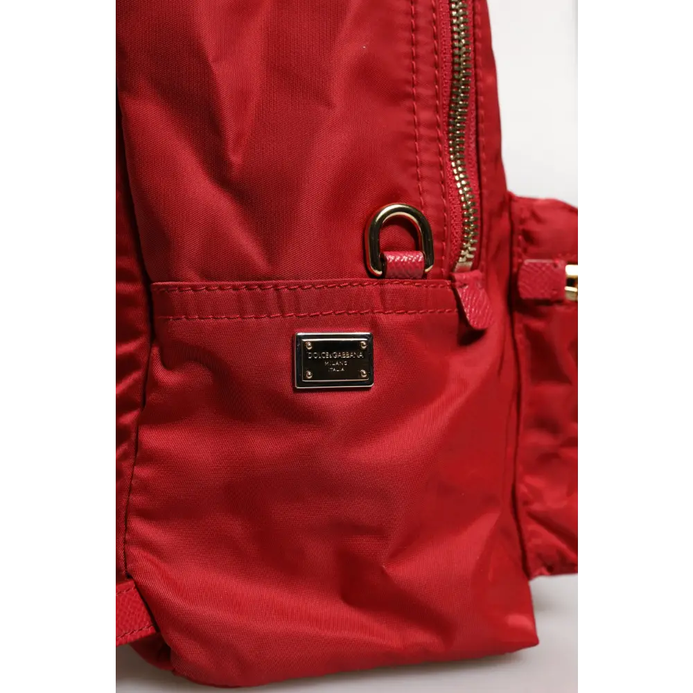 Dolce & Gabbana Rot #DGFAMILY VULCANO Verschönerung Rucksack Tasche