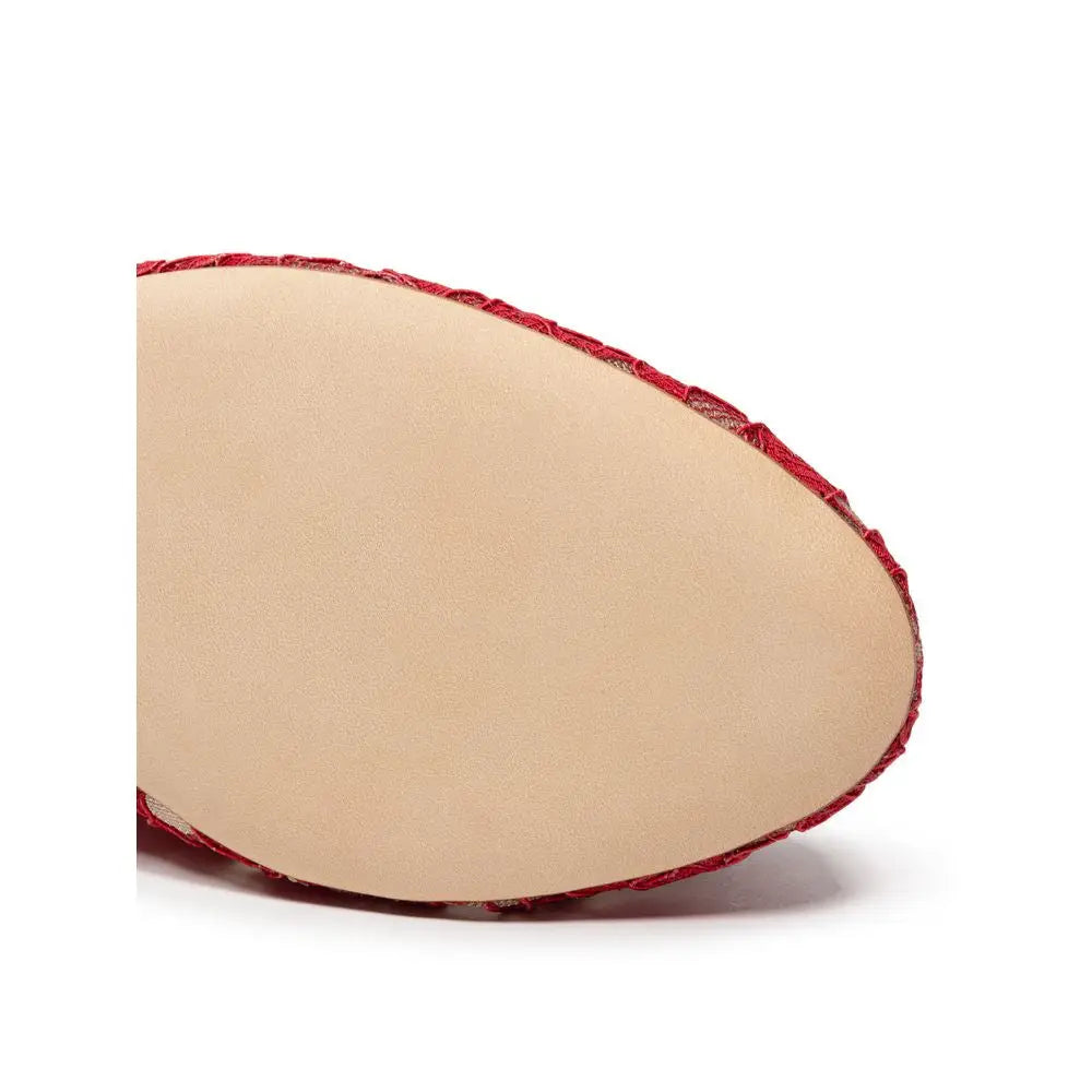 Dolce & Gabbana Rote Ballett-Flats aus Viskose