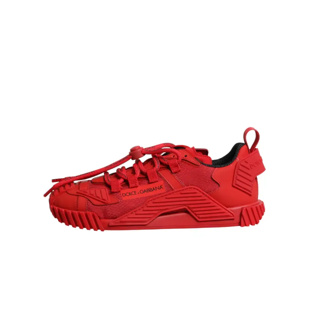 Dolce & Gabbana Rote Logo-Schnürschuhe NS1 Sneakers