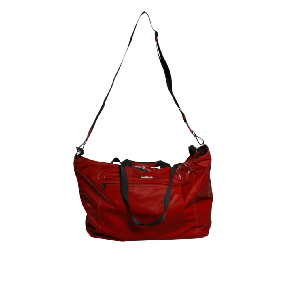 Dolce & Gabbana Rote Nylon Hand Schulter Duffel Reisetasche