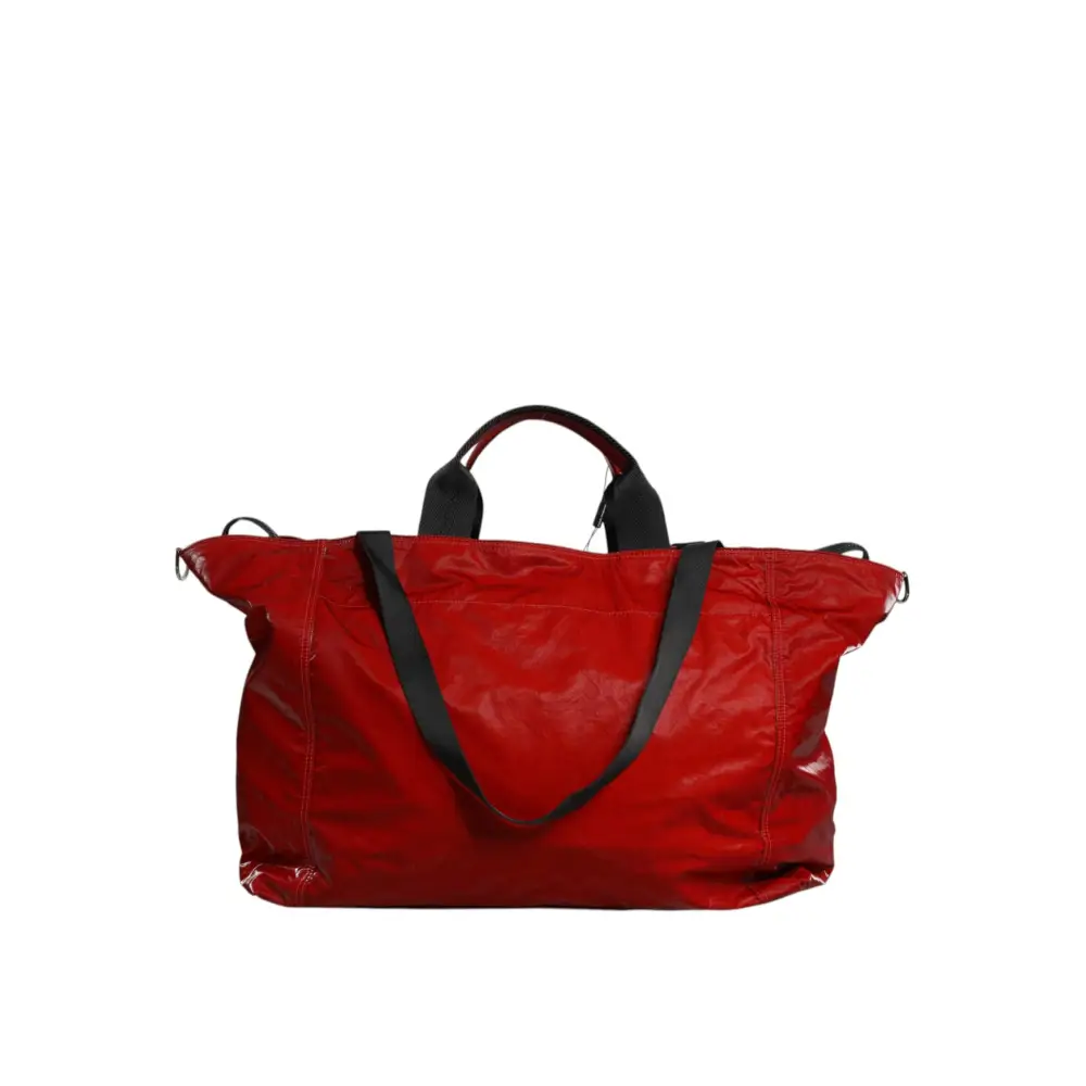 Dolce & Gabbana Rote Nylon Hand Schulter Duffel Reisetasche