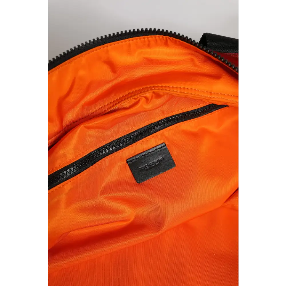 Dolce & Gabbana Rote Nylon Hand Schulter Duffel Reisetasche