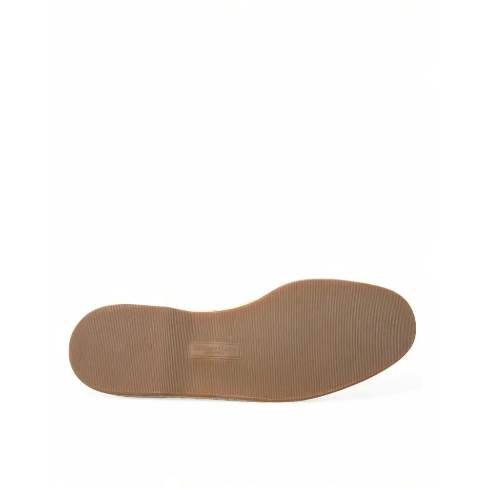 Dolce & Gabbana Rote Pailletten Loafer Hausschuhe Männer Schuhe