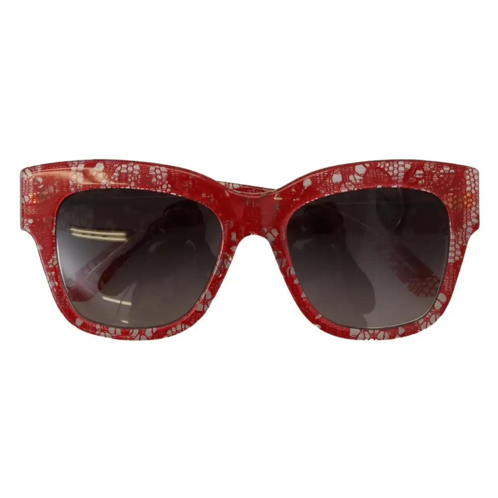 Dolce & Gabbana Rote Spitze Acetat Rechteck Shades DG4231F Sonnenbrille