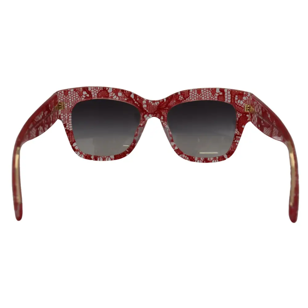 Dolce & Gabbana Rote Spitze Acetat Rechteck Shades DG4231F Sonnenbrille