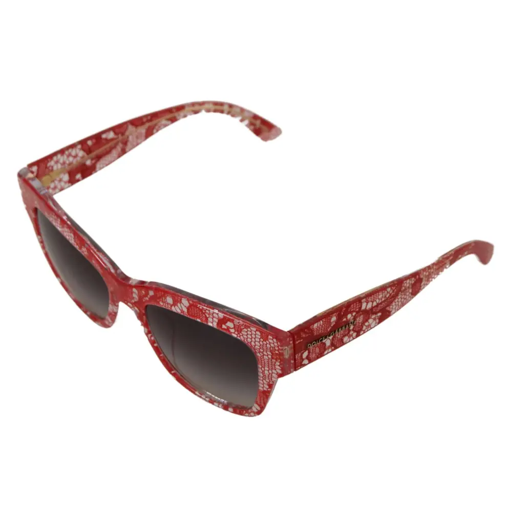 Dolce & Gabbana Rote Spitze Acetat Rechteck Shades DG4231F Sonnenbrille