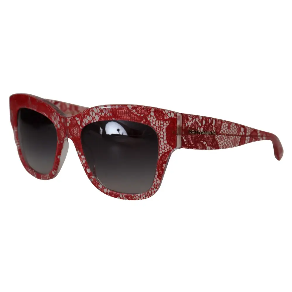 Dolce & Gabbana Rote Spitze Acetat-Rechteckbrille DG4231Sonnenbrille