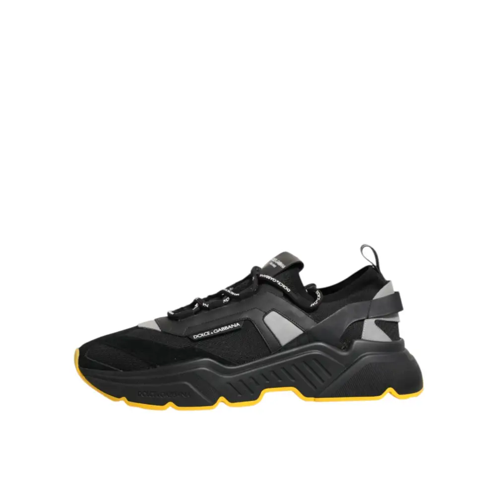 Dolce & Gabbana Schwarz Daymaster Low Top Männer Turnschuhe Schuhe - EU46/US13