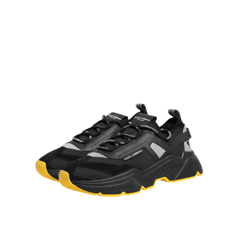 Dolce & Gabbana Schwarz Daymaster Low Top Männer Turnschuhe Schuhe - EU46/US13