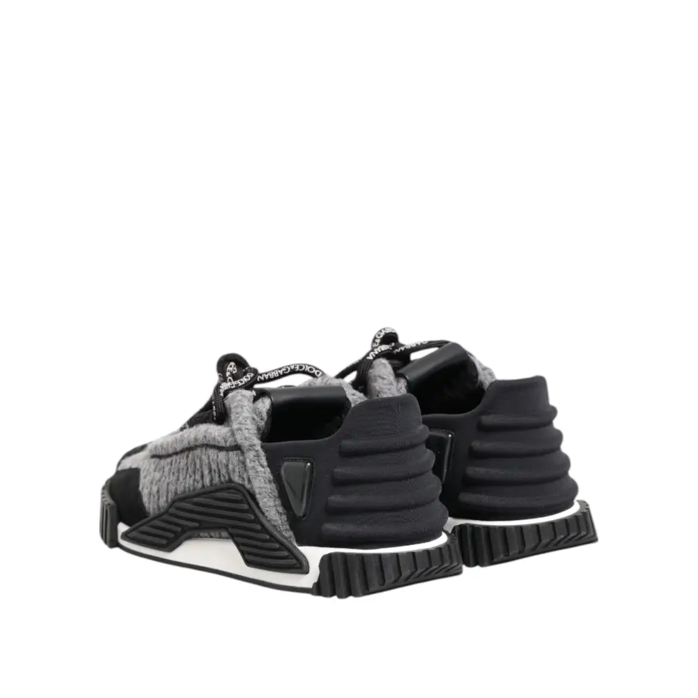 Dolce & Gabbana Schwarz Grau NS1 Low Top Turnschuhe Schuhe - EU35/US4.5