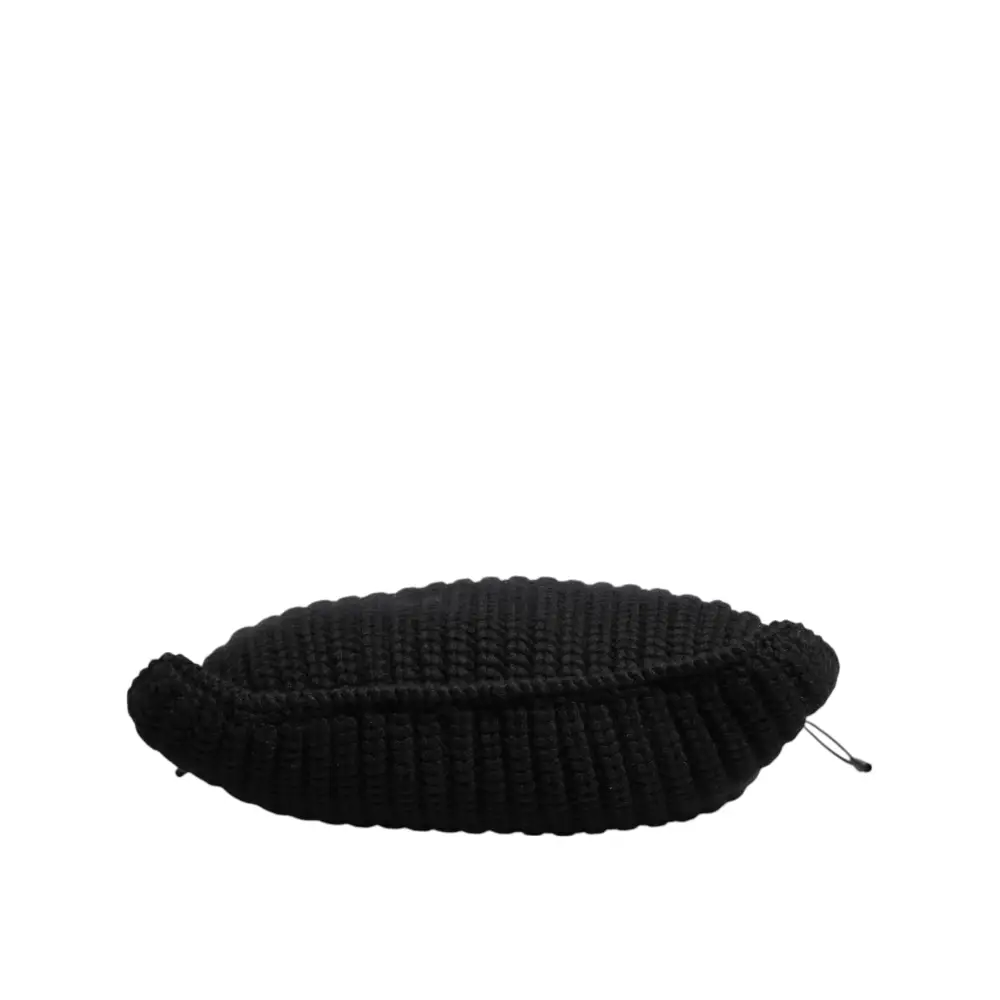 Dolce & Gabbana Schwarz Kaschmir gestrickt Leder Schulter Frauen Borse Tasche