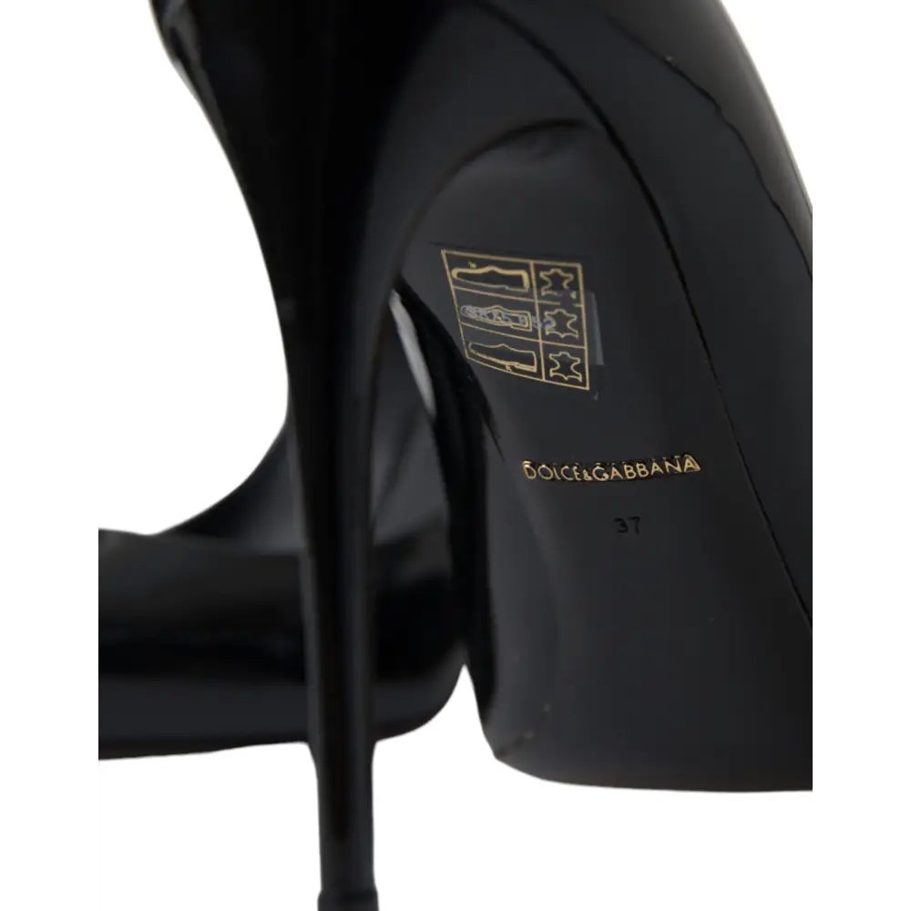 Dolce & Gabbana Schwarz Lackleder Pumps Heels Schuhe - EU36/US5.5