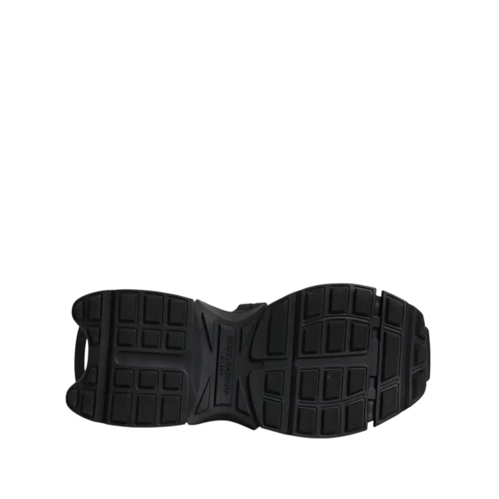 Dolce & Gabbana Schwarz Low Top Space Lace Up Sneakers Schuhe - EU39/US6