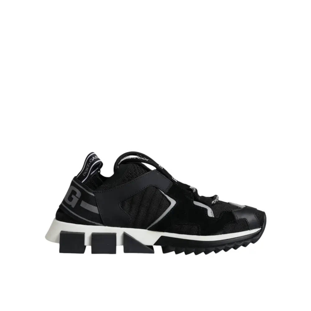 Dolce & Gabbana Schwarz Mesh Sorrento Trekking Turnschuhe Schuhe - EU37/US7
