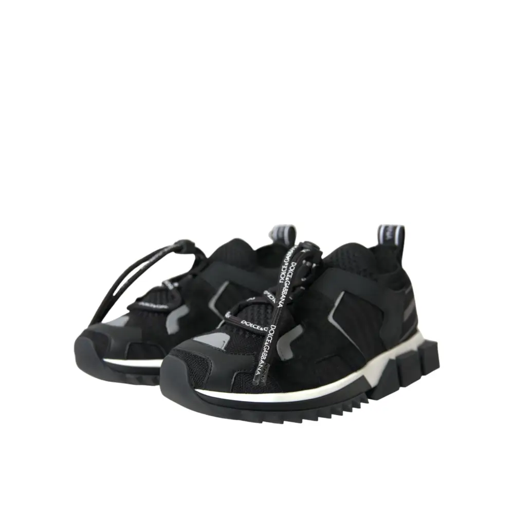 Dolce & Gabbana Schwarz Mesh Sorrento Trekking Turnschuhe Schuhe - EU37/US6.5