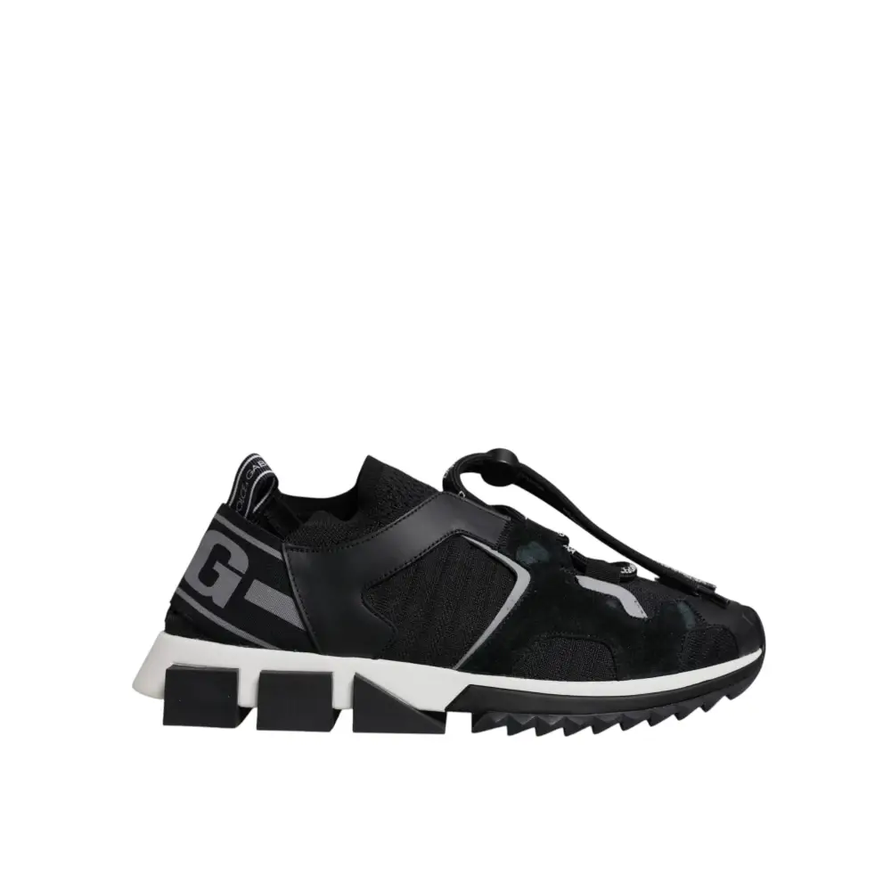 Dolce & Gabbana Schwarz Mesh Sorrento Trekking Turnschuhe Schuhe - EU39.5/US9