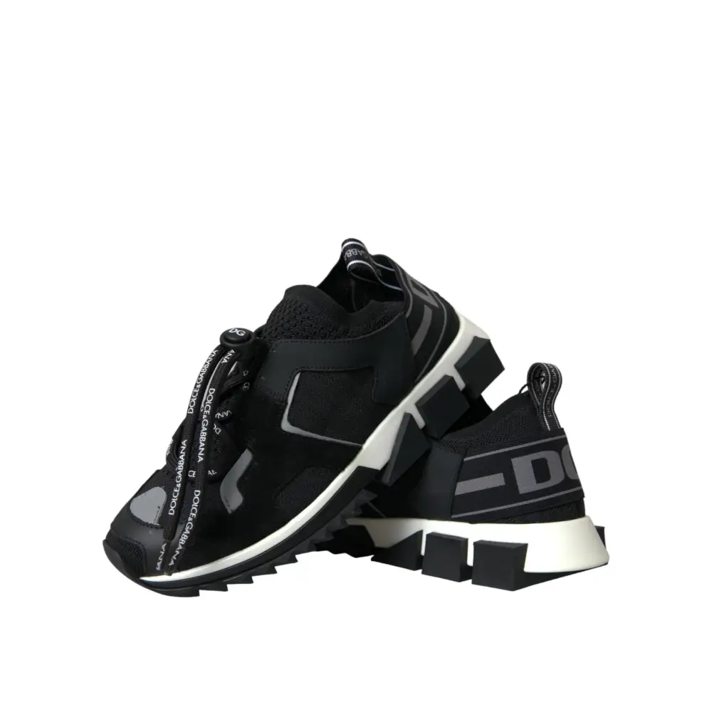 Dolce & Gabbana Schwarz Mesh Sorrento Trekking Turnschuhe Schuhe - EU37/US6.5