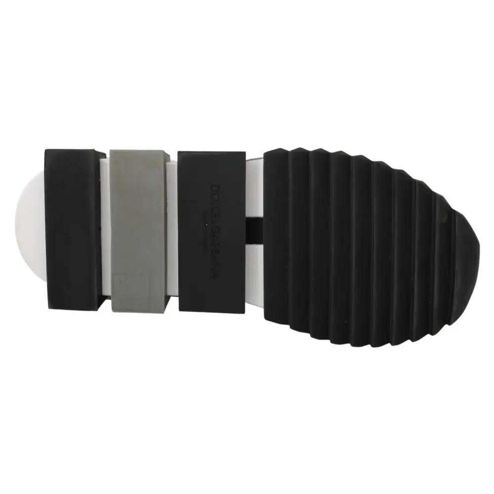 Dolce & Gabbana Schwarz Multicolor Crystal Sneakers Schuhe