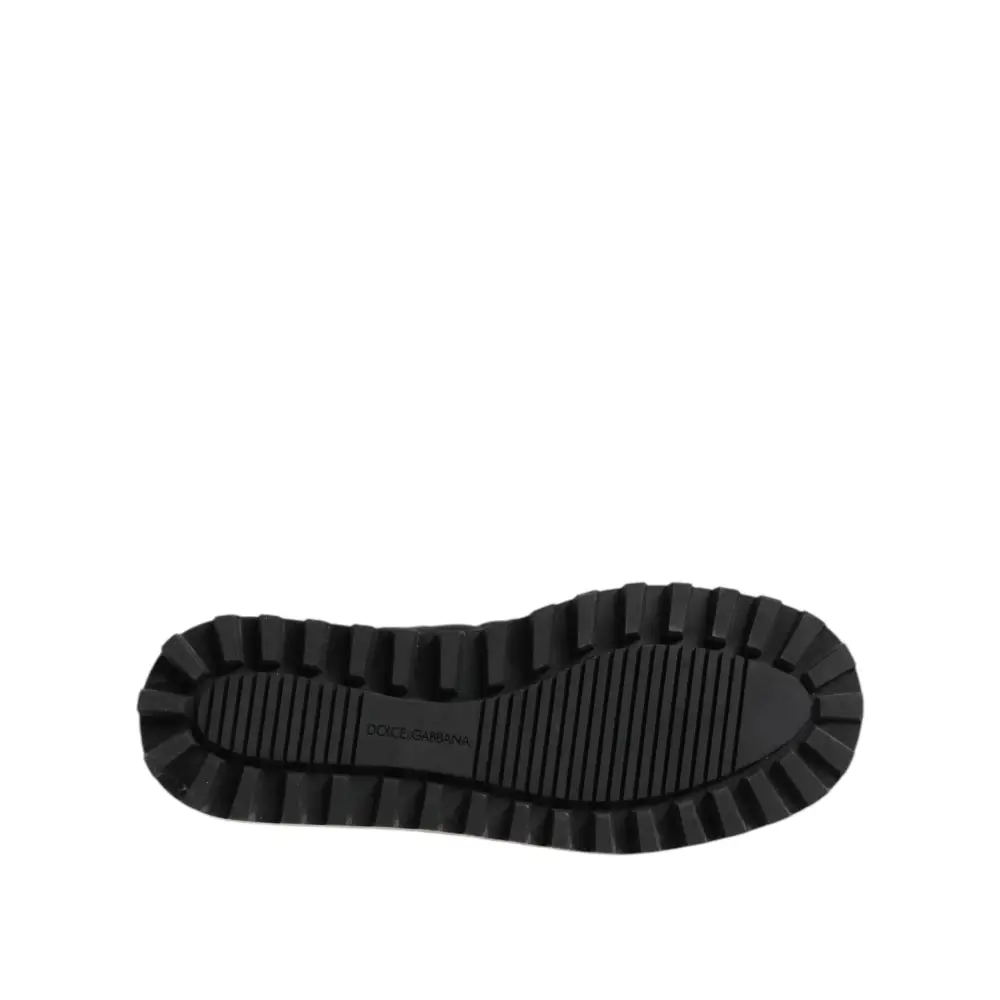 Dolce & Gabbana Schwarz Nylon Low Top Slip On Sneaker Schuhe - EU43/US10