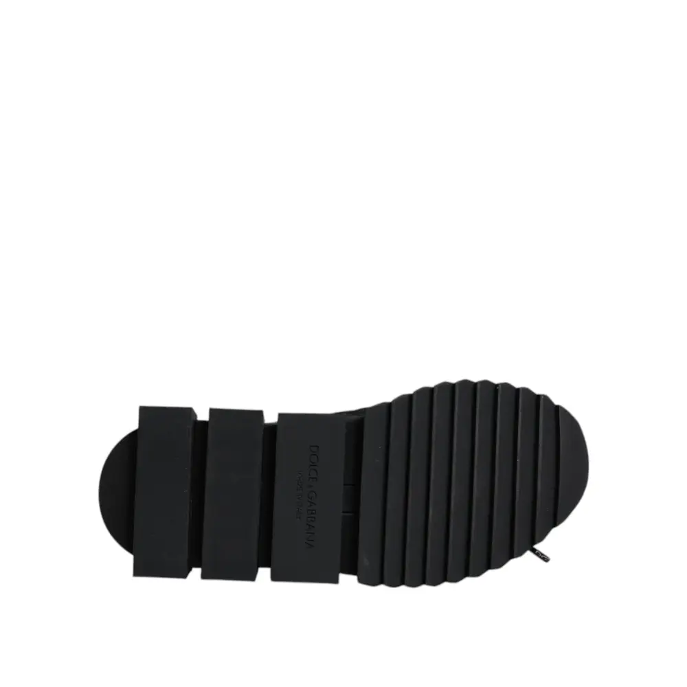 Dolce & Gabbana Schwarz Sorrento Socken Logo Turnschuhe Schuhe - EU36/US6