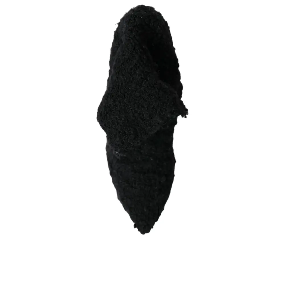 Dolce & Gabbana Schwarz Stiletto Heels Mid Calf Stiefel Schuhe - EU37.5/US7