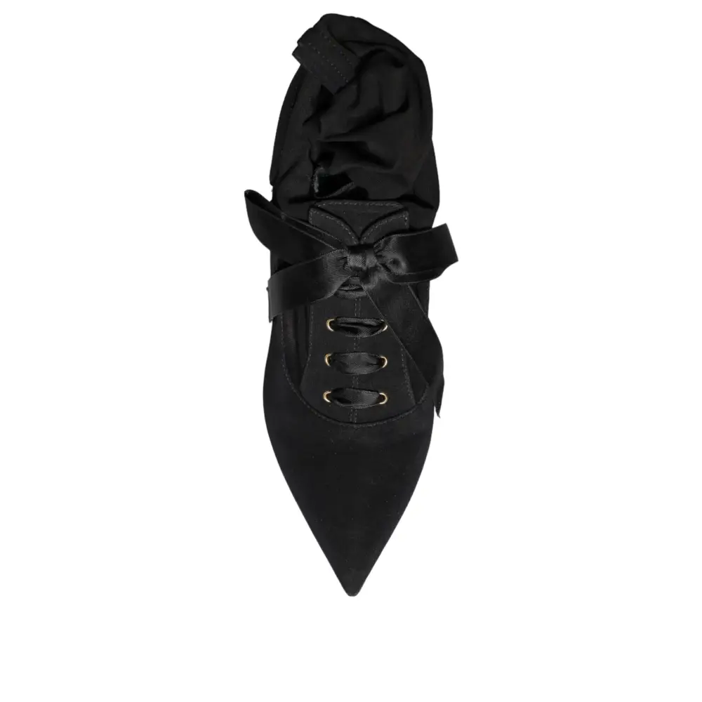 Dolce & Gabbana Schwarz Stiletto Heels Mid Calf Stiefel Schuhe