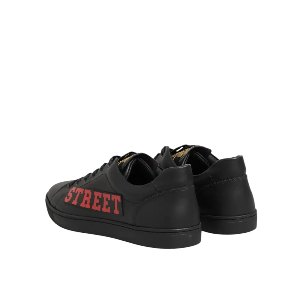 Dolce & Gabbana Schwarz Street Life Low Top Männer Turnschuhe Schuhe
